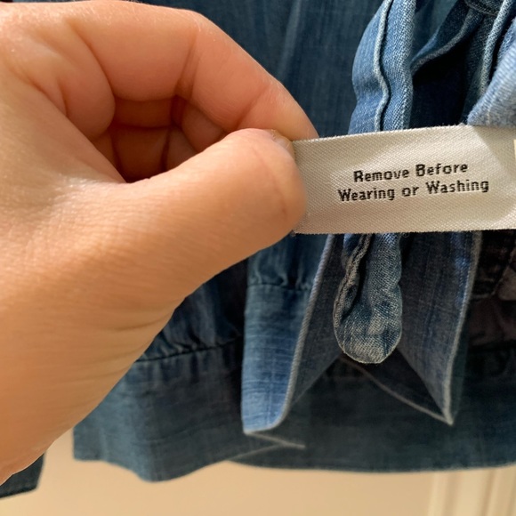 Madewell Denim Wrap Top - Picture 6 of 6